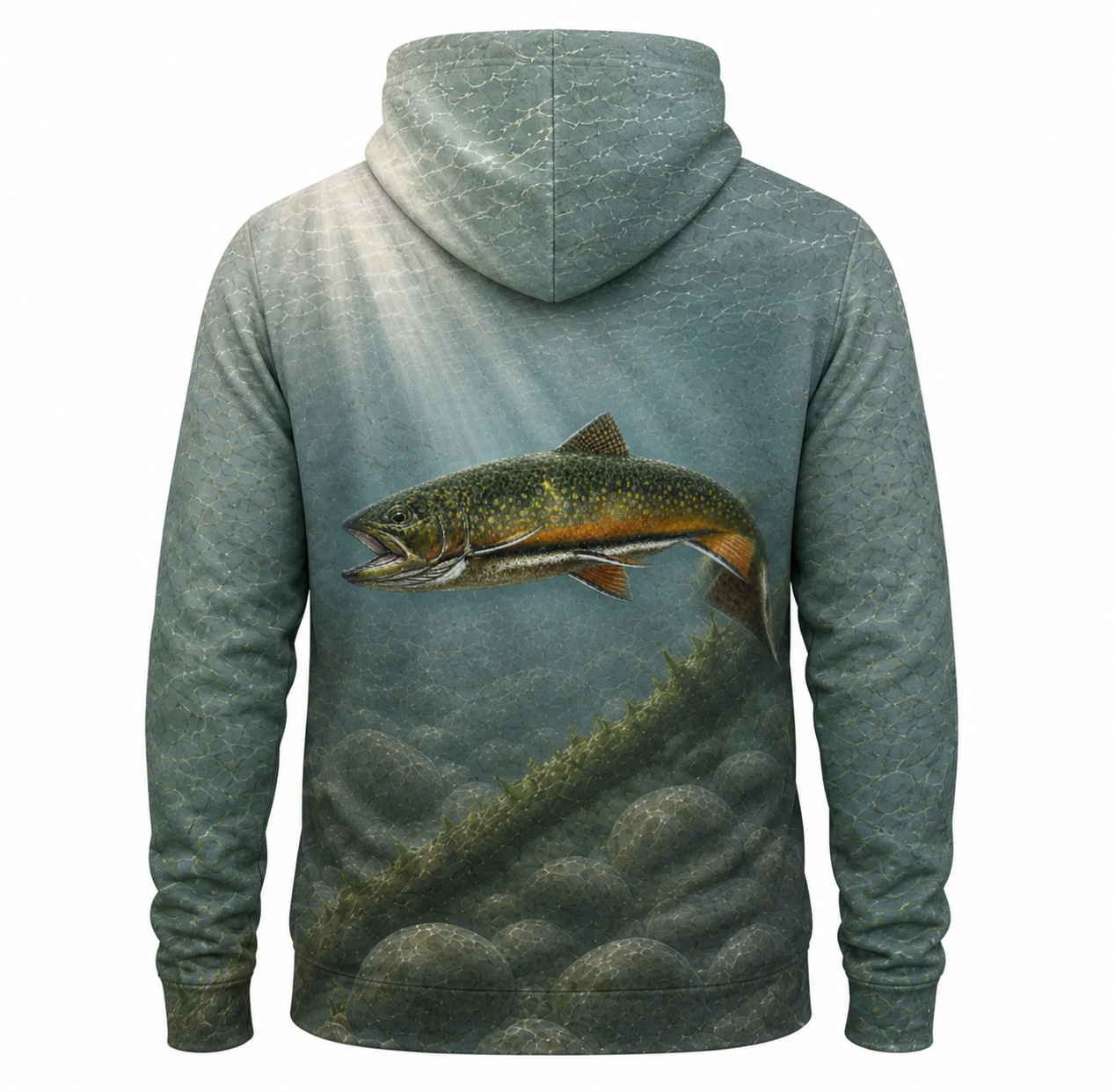 Brown Trout 3D Fishing Hoodie – River Camo Angler Gift (Copy)