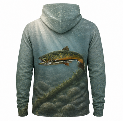 Brown Trout 3D Fishing Hoodie – River Camo Angler Gift (Copy)