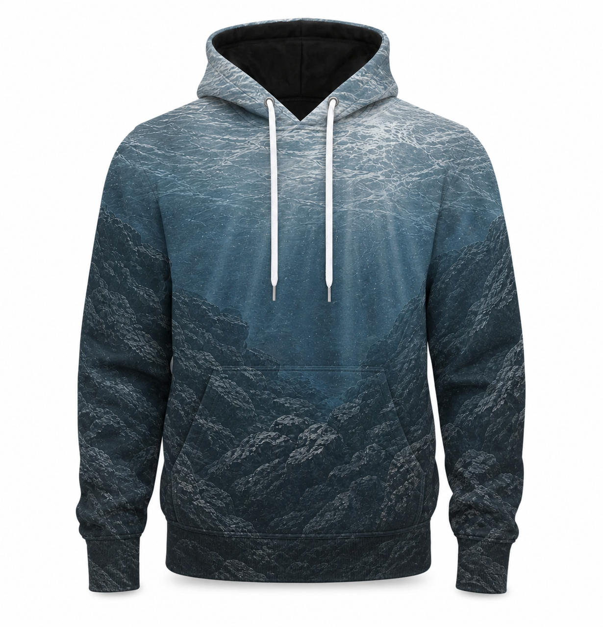 Lake Trout 3D Fishing Hoodie – Deep Rocky Water Gift