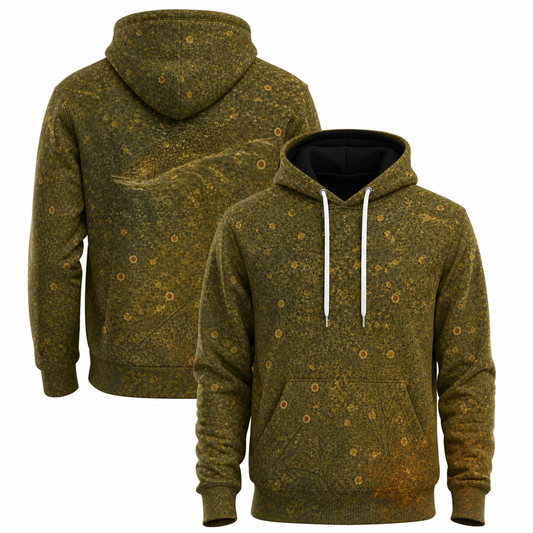 Brown Trout 3D Fishing Hoodie – Olive Camo Angler Gift