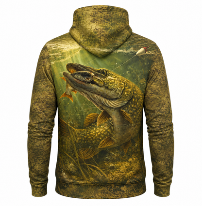 Northern Pike 3D Fishing Hoodie – Swamp Baitfish Gift
