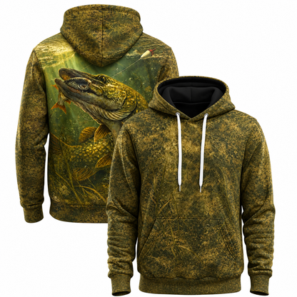 Northern Pike 3D Fishing Hoodie – Swamp Baitfish Gift