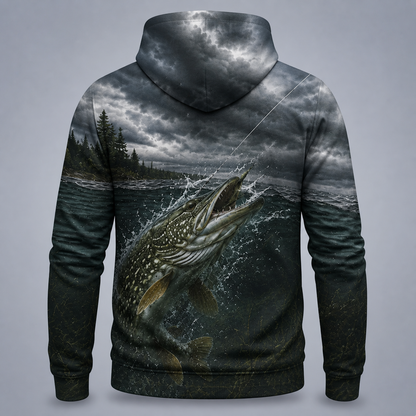 Northern Pike 3D Fishing Hoodie – Splash Strike Lure Gift
