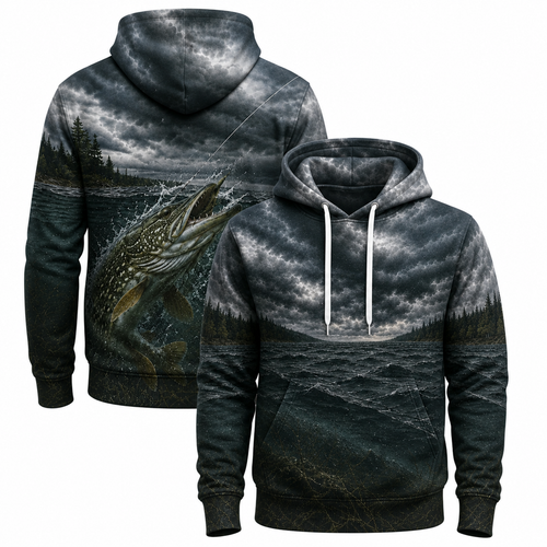Northern Pike 3D Fishing Hoodie – Splash Strike Lure Gift