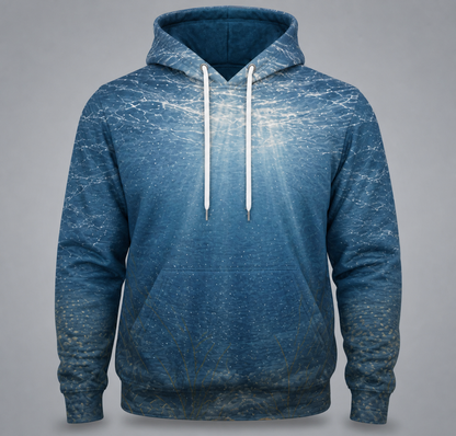 Northern Pike & Perch 3D Fishing Hoodie – Blue Water Gift