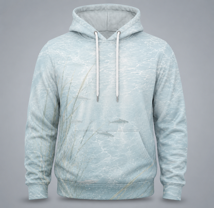 Northern Pike 3D Fishing Hoodie – Icy Water Baitfish Gift