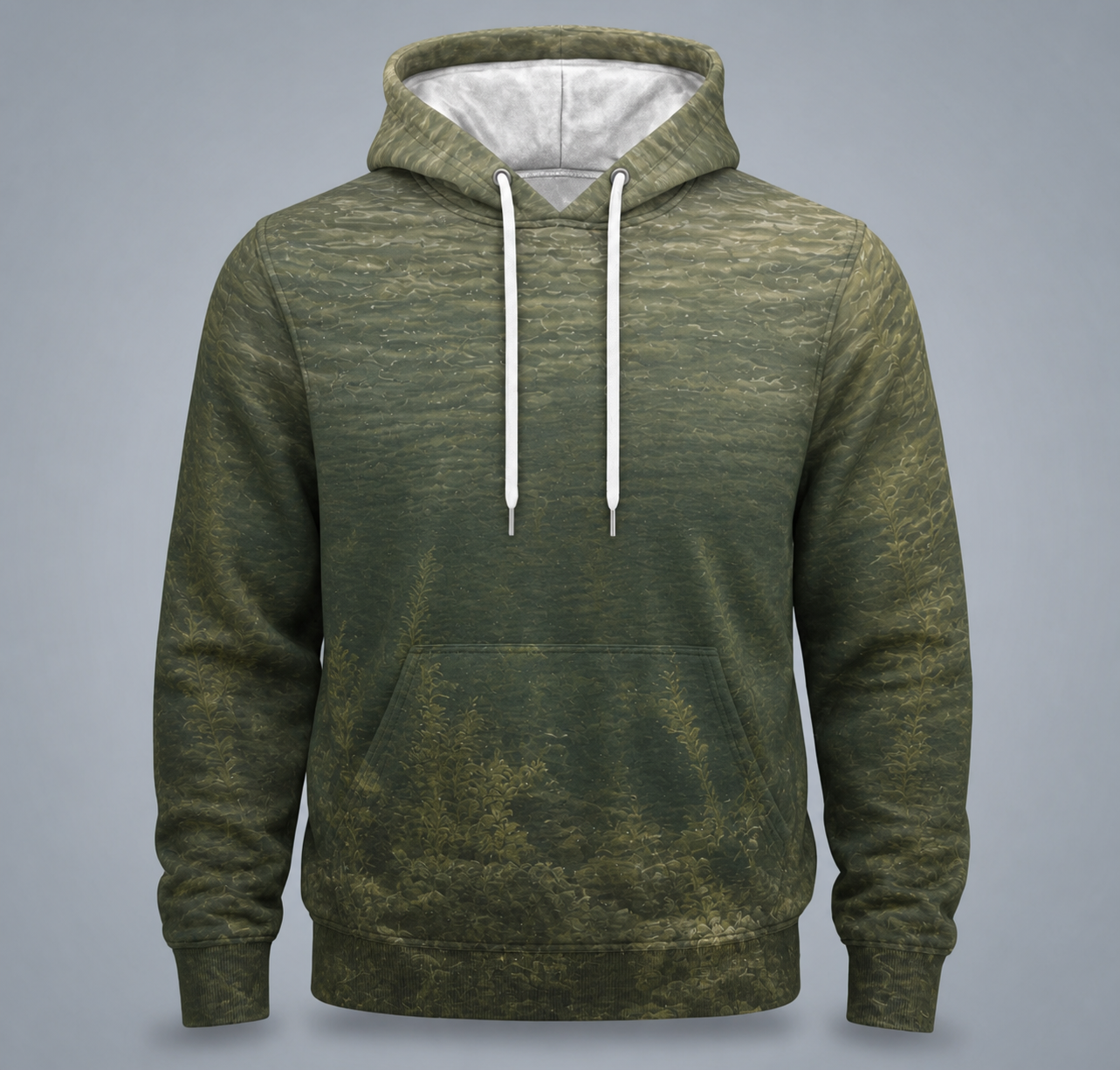 Muskie 3D Fishing Hoodie – Olive Water Strike Lure Gift
