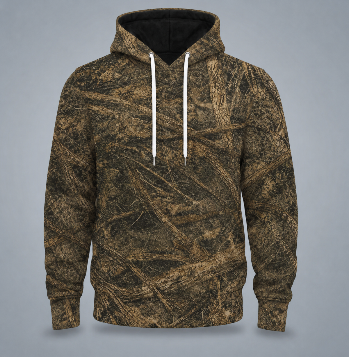 Catfish 3D Fishing Hoodie – Woodland Camo Angler Gift
