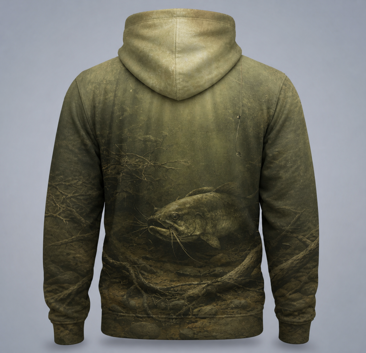 Catfish 3D Fishing Hoodie – Golden Underwater Angler Gift (Copy)