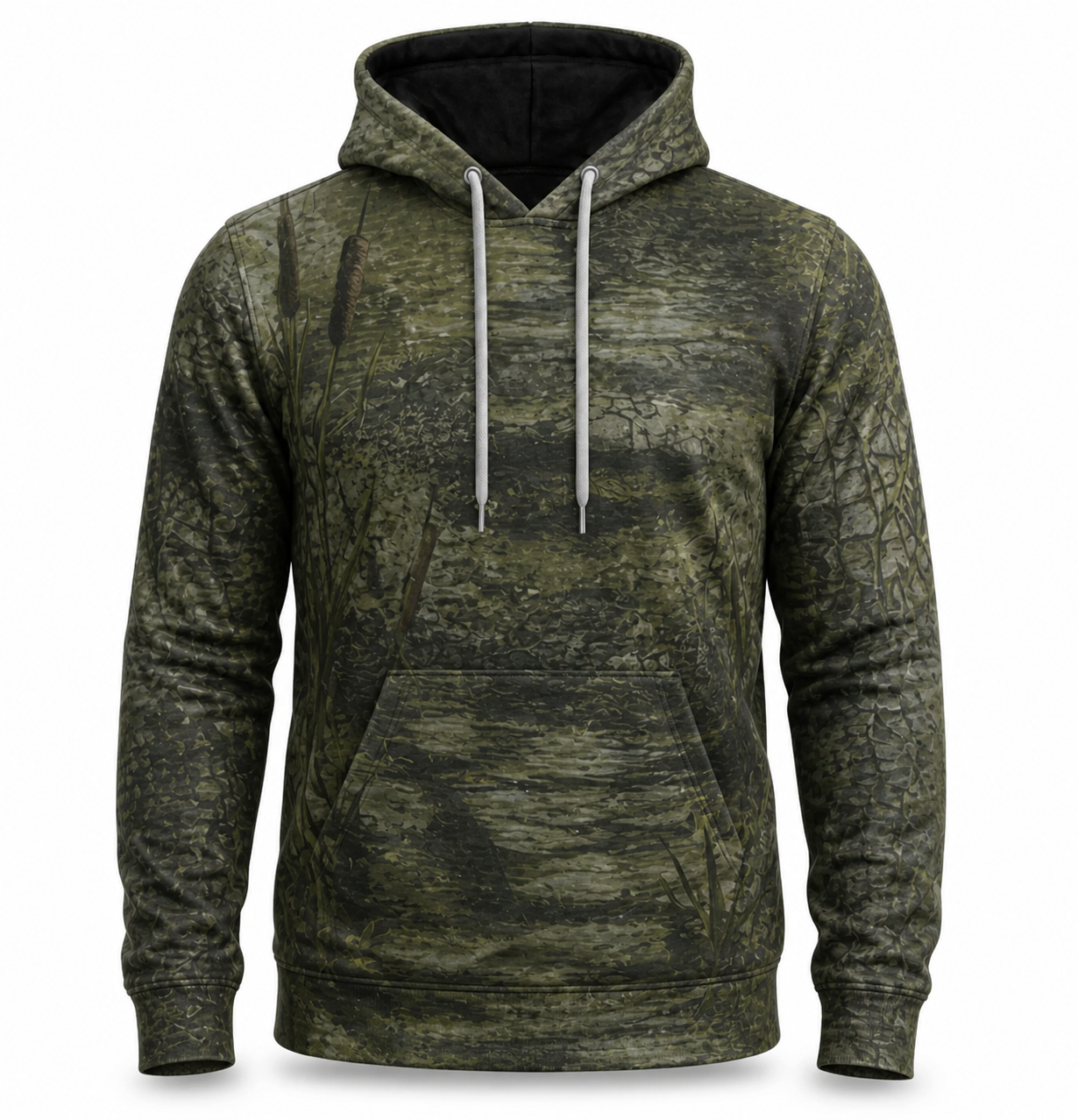 Alligator 3D Hoodie – Olive Swamp Camo Hunting Gift for Men