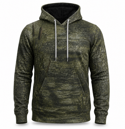 Alligator 3D Hoodie – Olive Swamp Camo Hunting Gift for Men