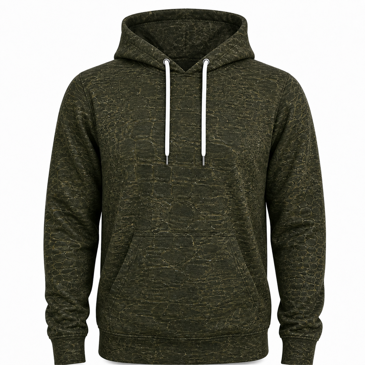 Crocodile 3D Hoodie – Dark Olive Eyes Swamp Hunting Gift