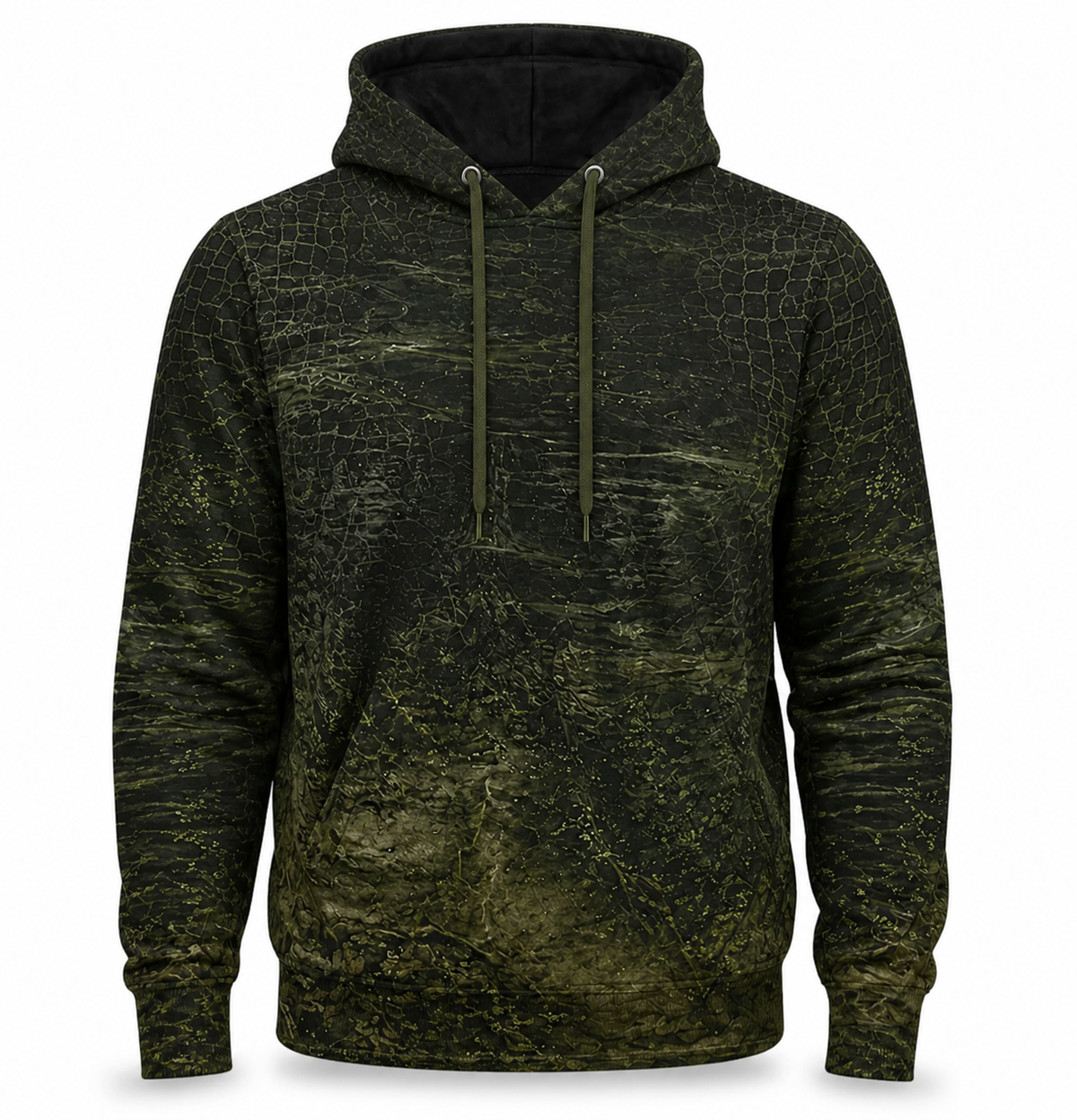 Crocodile 3D Hoodie – Black Olive Swamp Hunting Gift for Men