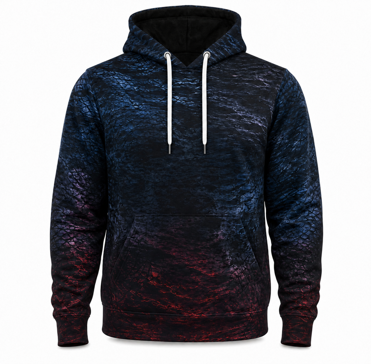 Crocodile 3D Hoodie – Red Blue Open Mouth Hunting Gift