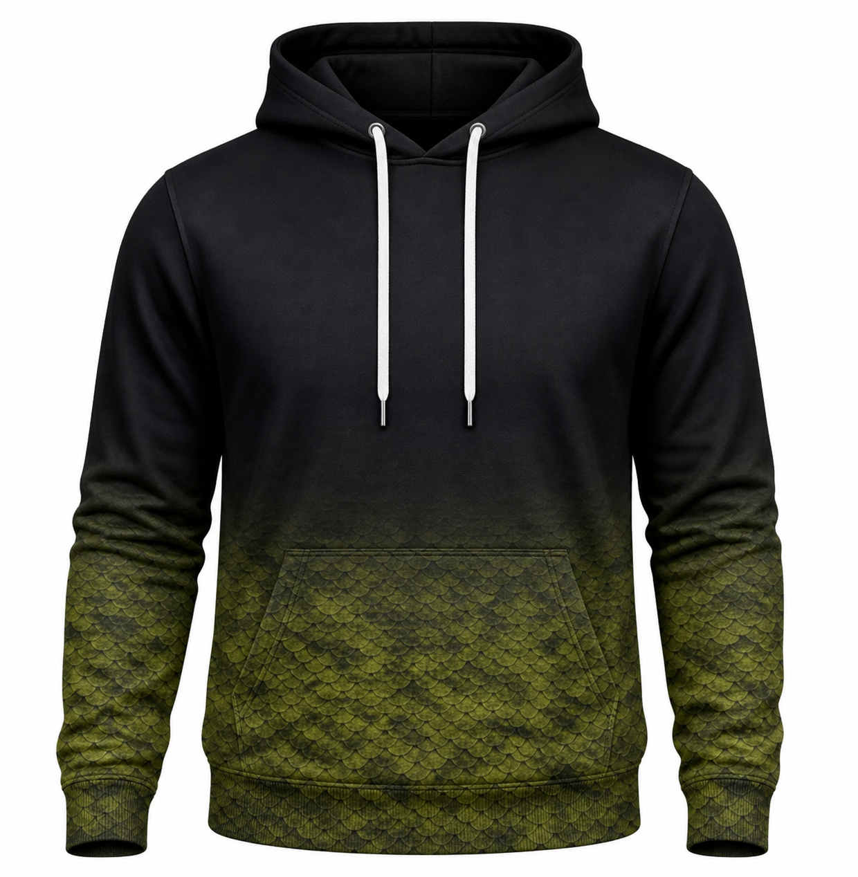 Largemouth Bass Black Olive Scale 3D Print Fishing Hoodie