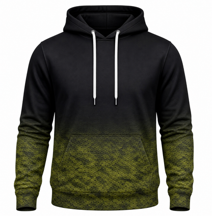 Largemouth Bass Black Olive Scale 3D Print Fishing Hoodie