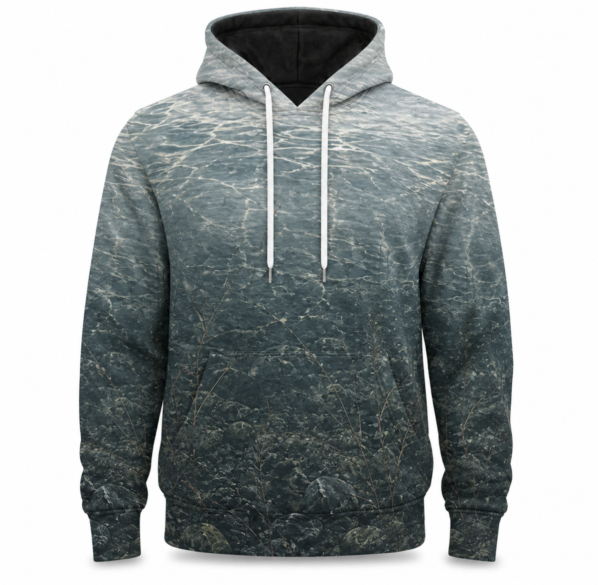 Walleye 3D Fishing Hoodie – Cold Gray Surface Angler Gift
