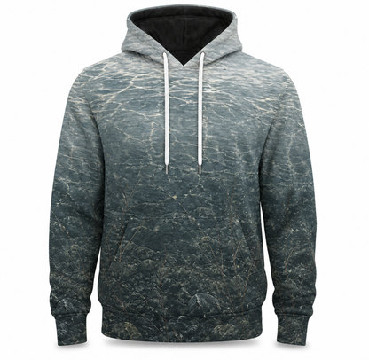 Walleye 3D Fishing Hoodie – Cold Gray Surface Angler Gift