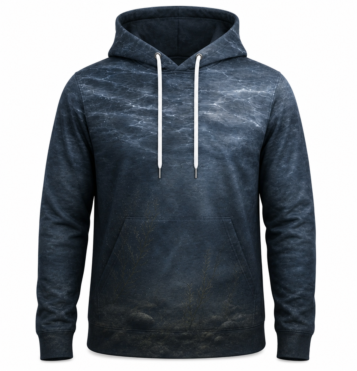 Walleye 3D Fishing Hoodie – Navy Golden Lure Angler Gift