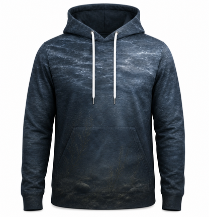 Walleye 3D Fishing Hoodie – Navy Golden Lure Angler Gift