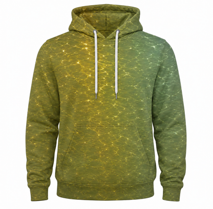 Walleye 3D Fishing Hoodie – Golden Duo Underwater Gift for Men