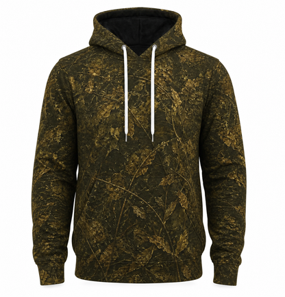 Walleye 3D Fishing Hoodie – Antique Leaf Camo Angler Gift