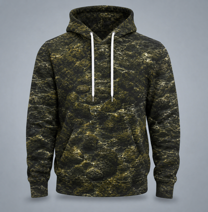 Walleye 3D Fishing Hoodie – Dark Rock Angler Gift for Men