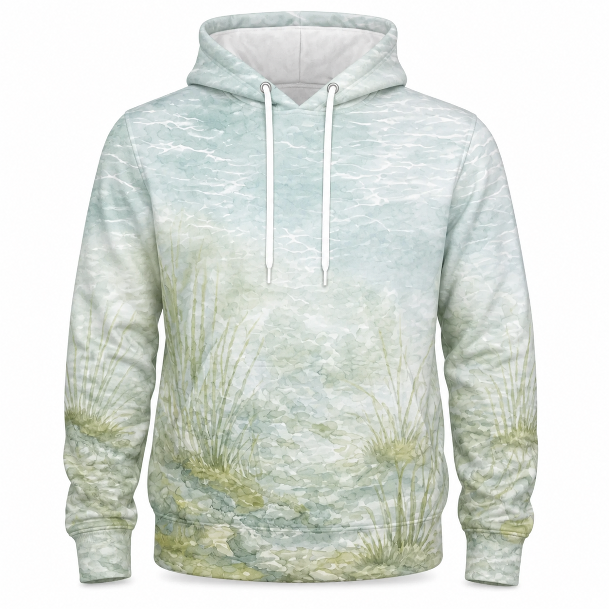 Walleye 3D Fishing Hoodie – Pale Aqua Lure Angler Gift
