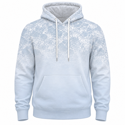Salmon 3D Fishing Hoodie – Icy Blue Leaping Angler Gift