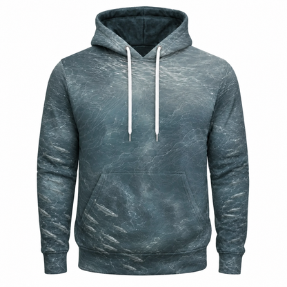 Salmon 3D Fishing Hoodie – Slate Baitfish Angler Gift for Men
