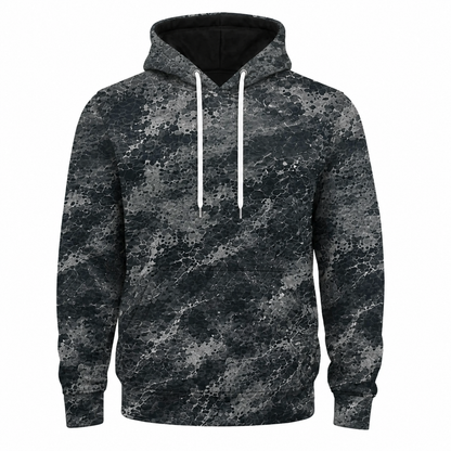 Salmon 3D Fishing Hoodie – Charcoal Sunset Angler Gift