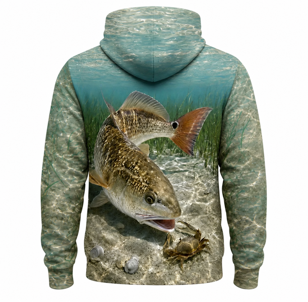Redfish Pair Shallow Sand Flats 3D Print Fishing Hoodie