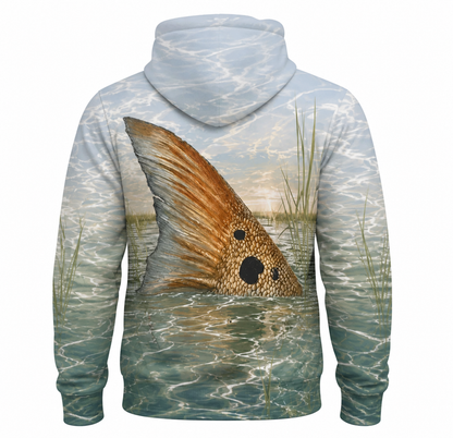 Redfish Tailing Pale Water 3D All Over Print Fishing Hoodie