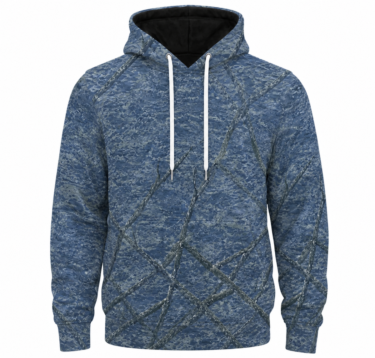 Blue Crappie Brush Cover 3D All Over Print Fishing Hoodie