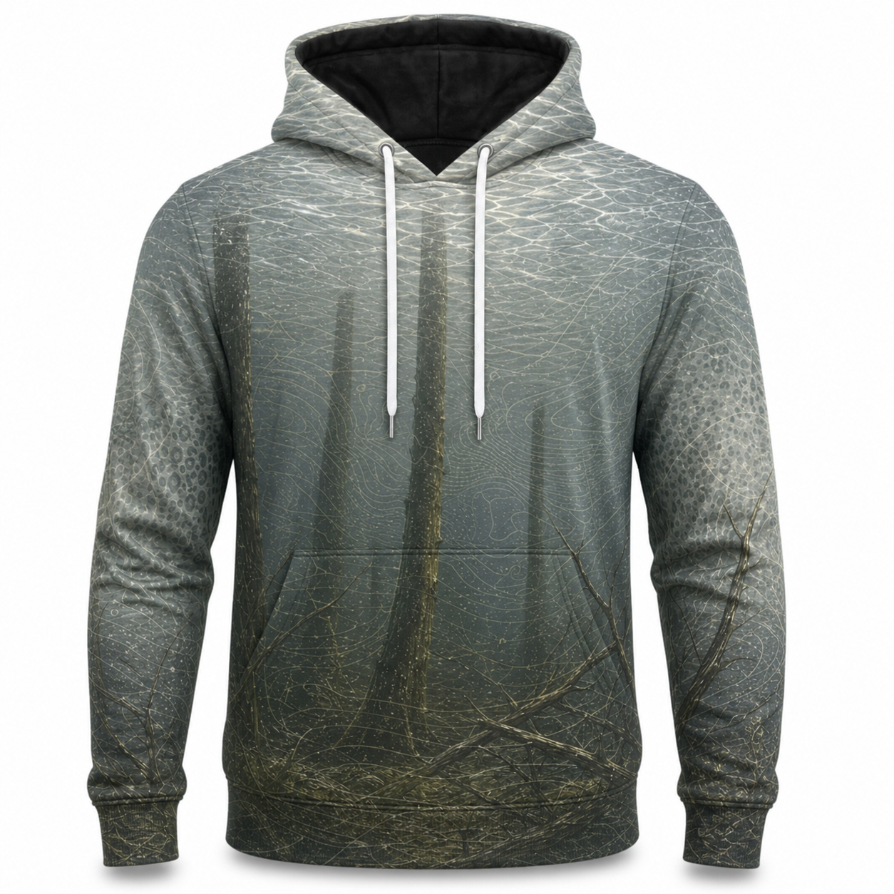 Gray Timber Crappie Jig 3D All Over Print Fishing Hoodie