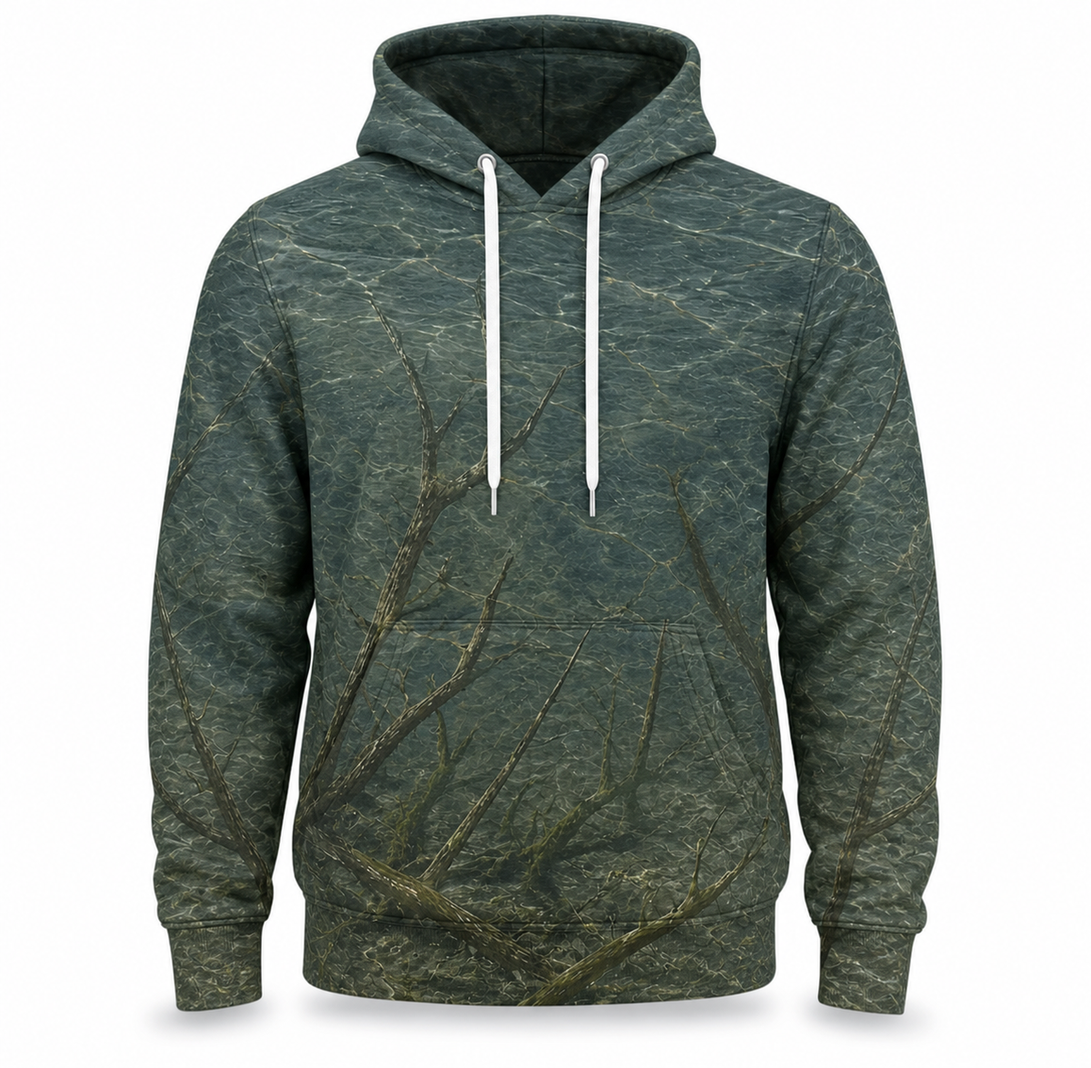 Green Crappie Timber Cover 3D All Over Print Fishing Hoodie
