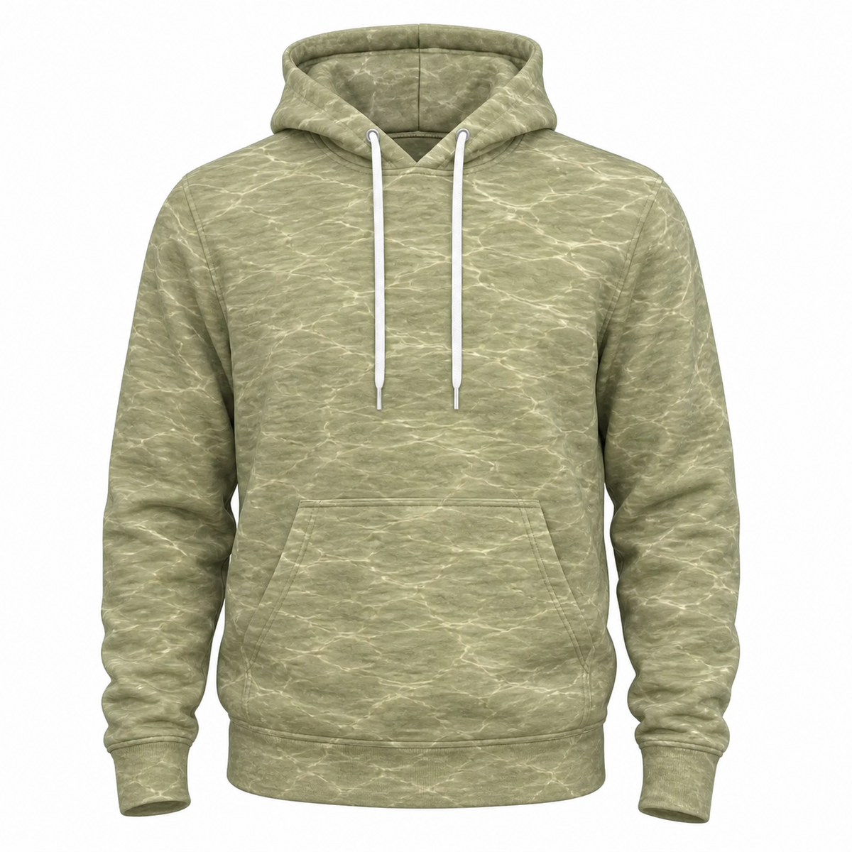 Largemouth Bass Khaki Camo 3D All Over Print Fishing Hoodie