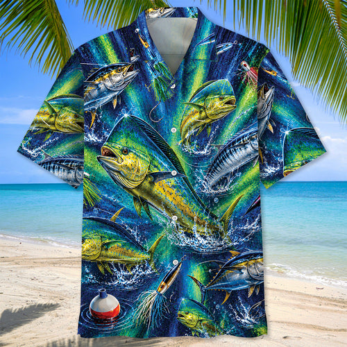 Mahi Mahi Tuna Fishing Deep Sea Hawaiian Shirt