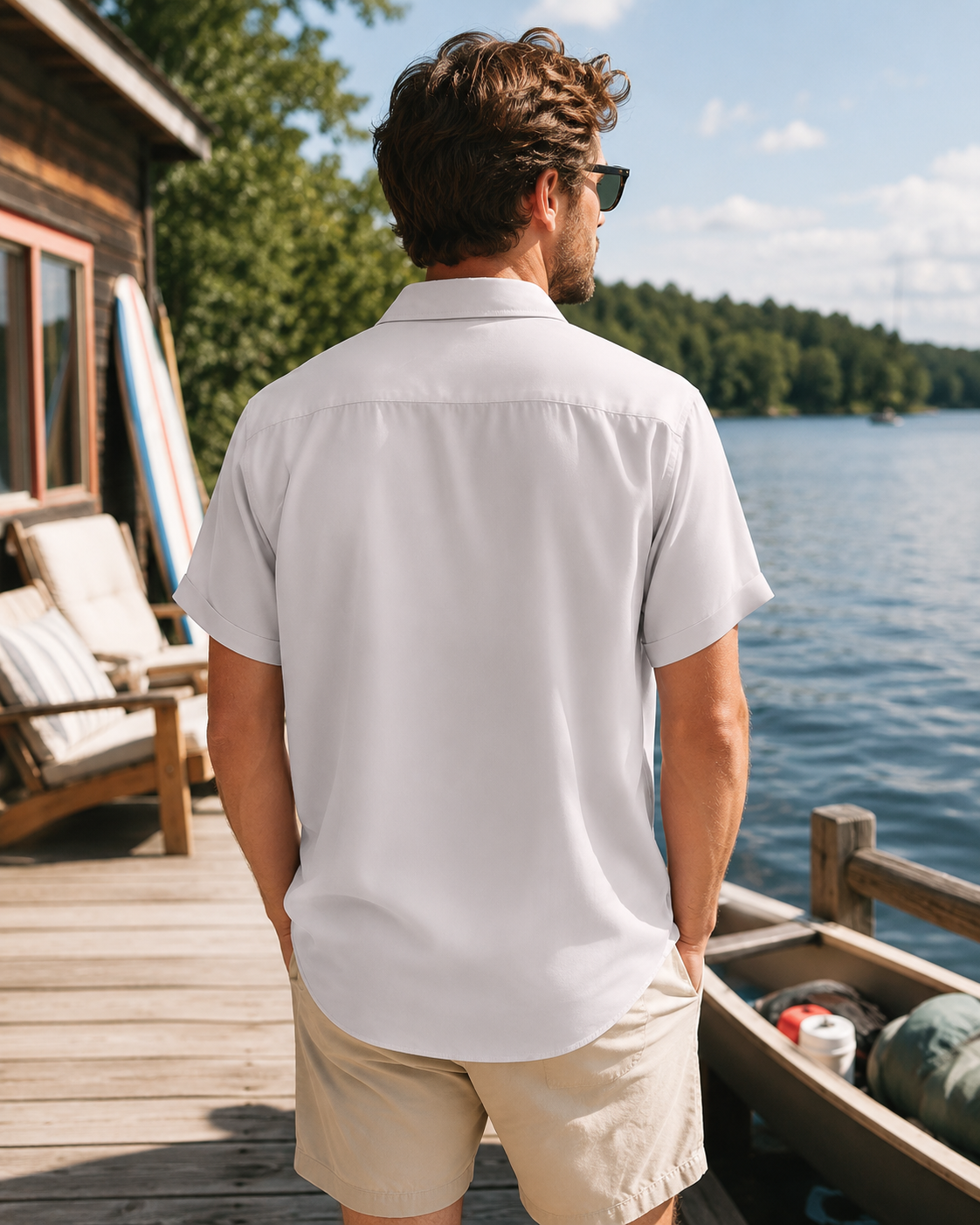 Men's Cool Salmon With Sunglasses Maple Leaf Shirt