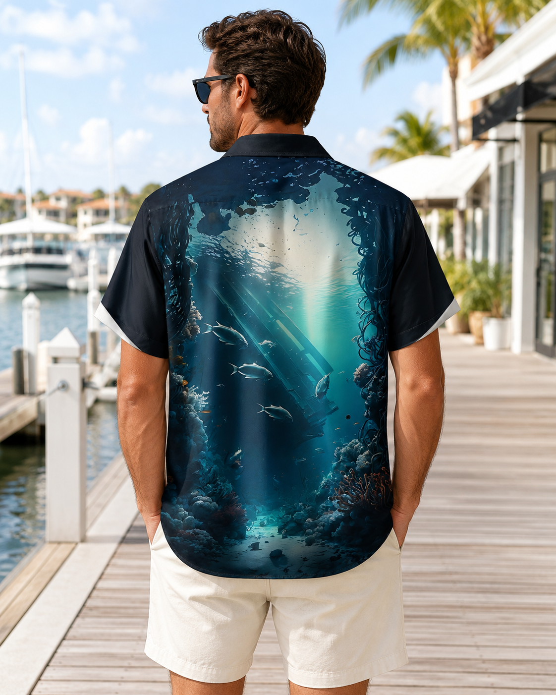 Men's Funny Fishing Quote Deep Ocean Hawaiian Shirt