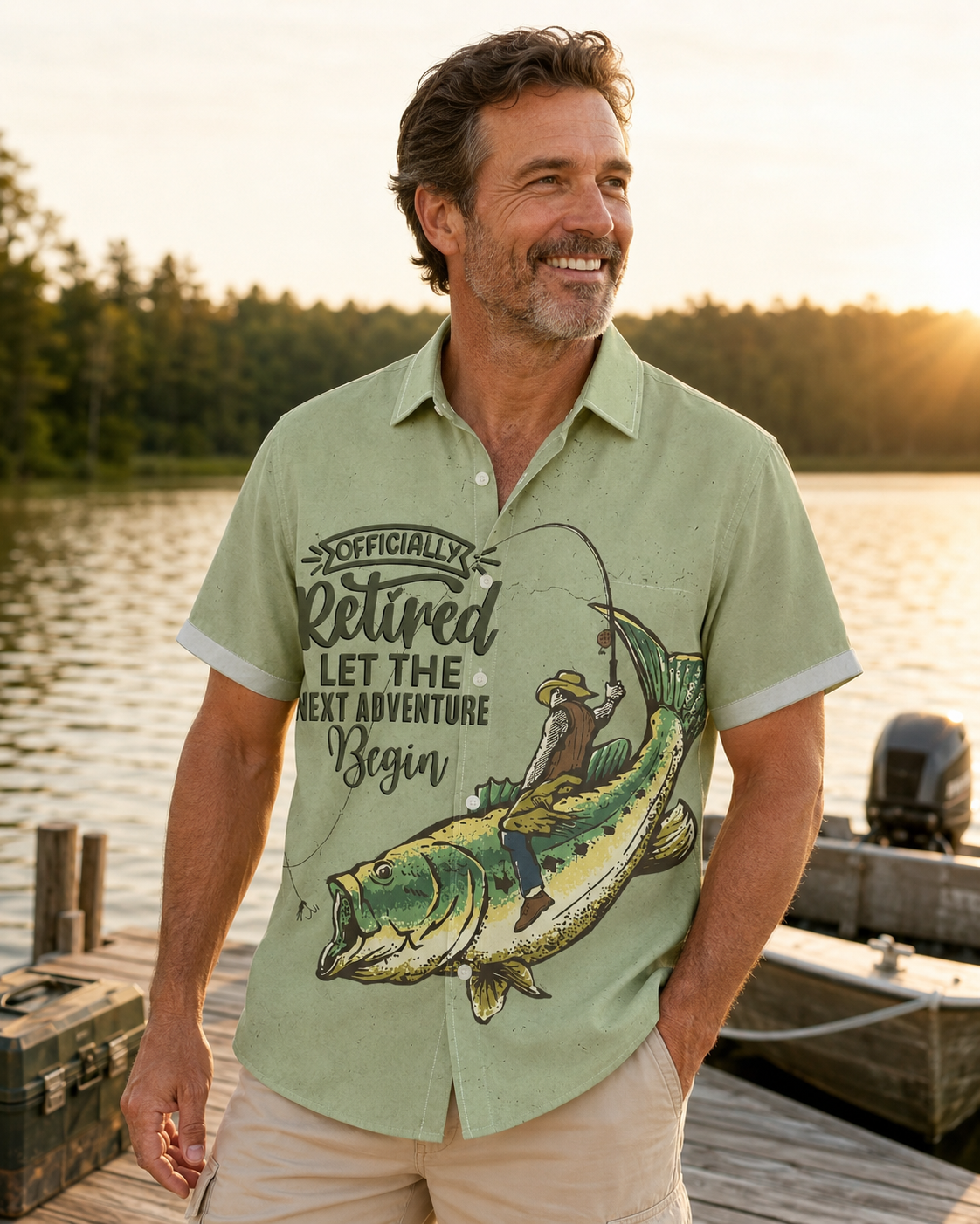 Officially Retired Next Adventure Men's Fishing Shirt