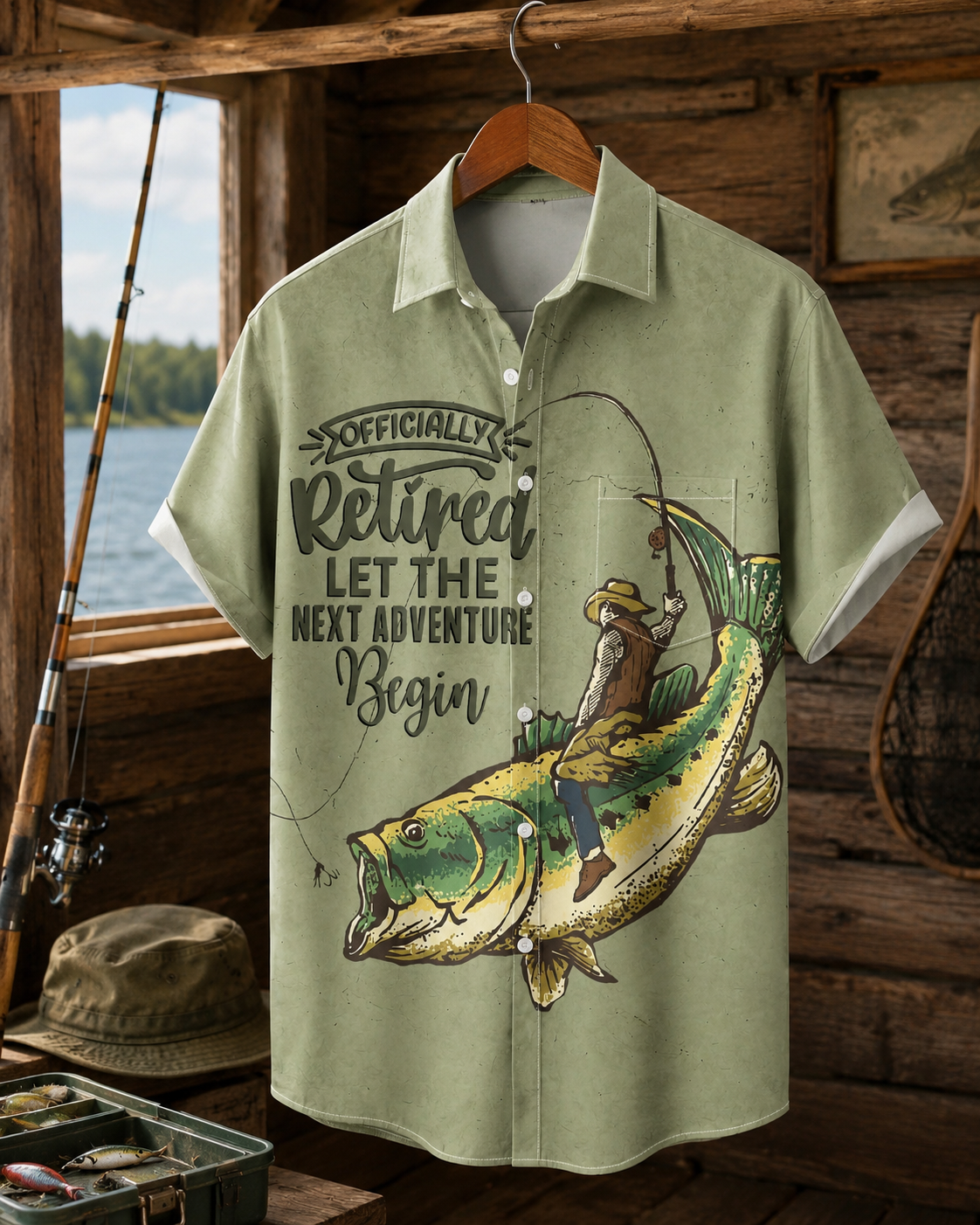 Officially Retired Next Adventure Men's Fishing Shirt