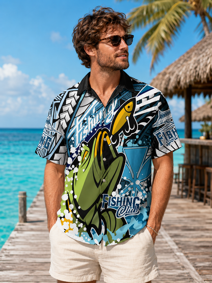 Men's Fishing Club Sport Graphic Shirt | Short Sleeve Shirt