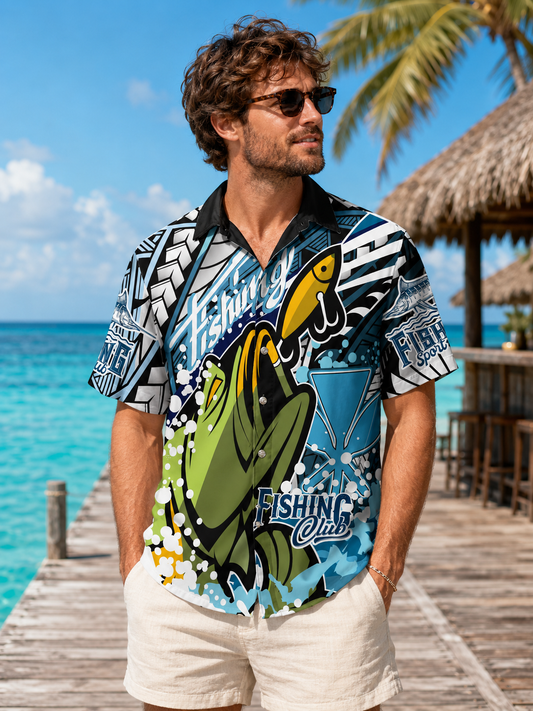 Men's Fishing Club Sport Graphic Shirt | Short Sleeve Shirt