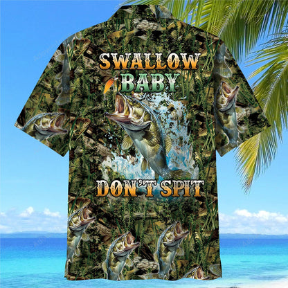 Walleye Fishing Camo Nature Hawaiian Shirt
